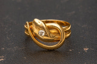 Antique French Gold Snake Ring