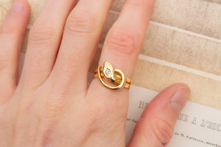 Antique French Gold Snake Ring