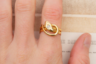 Antique French Gold Snake Ring