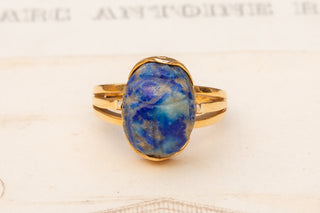 Antique Lapis Lazuli Scarab Ring