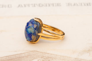 Antique Lapis Lazuli Scarab Ring