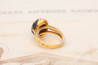 Antique Lapis Lazuli Scarab Ring