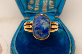 Antique Lapis Lazuli Scarab Ring