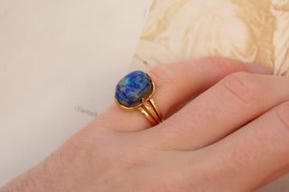 Antique Lapis Lazuli Scarab Ring