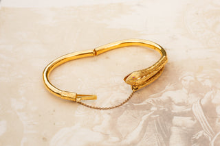 Vintage Gold Snake Bangle