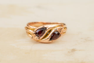 Victorian Garnet Snake Ring