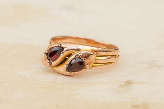 Victorian Garnet Snake Ring