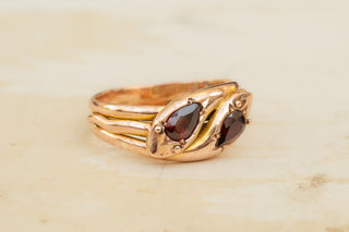 Victorian Garnet Snake Ring