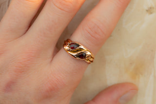 Victorian Garnet Snake Ring