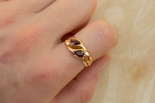 Victorian Garnet Snake Ring