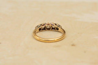 Victorian Diamond Half Hoop Ring