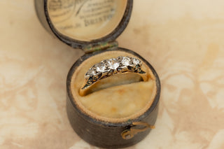 Victorian Diamond Half Hoop Ring