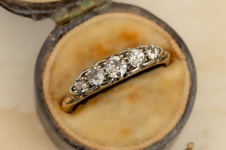 Victorian Diamond Half Hoop Ring