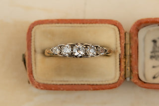 Victorian Diamond Half Hoop Ring