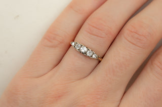 Victorian Diamond Half Hoop Ring