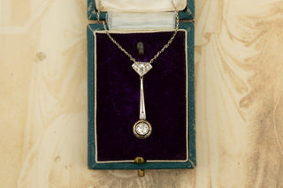 Art Deco White Gold Diamond Necklace