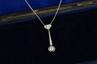 Art Deco White Gold Diamond Necklace