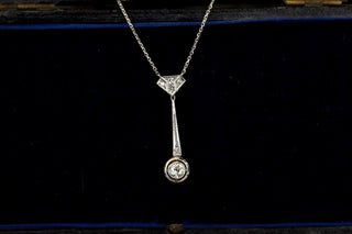 Art Deco White Gold Diamond Necklace