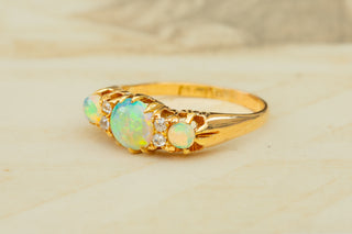 Victorian Opal and Diamond Ring