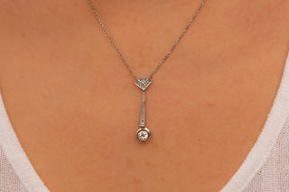 Art Deco White Gold Diamond Necklace