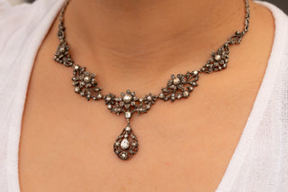 Victorian Rose Cut Diamond Necklace