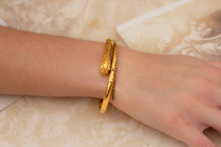 Vintage Gold Snake Bangle