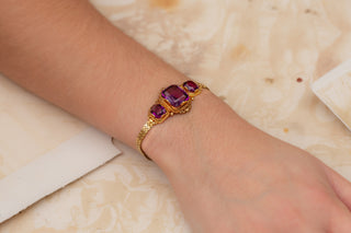 Antique French Purple Paste Bracelet