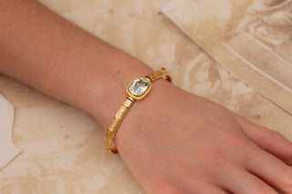 Vintage Gold Aquamarine Bracelet