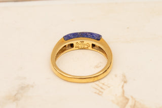 Vintage Lapis Lazuli Modernist Ring