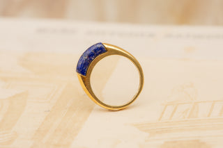 Vintage Lapis Lazuli Modernist Ring