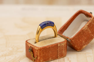 Vintage Lapis Lazuli Modernist Ring