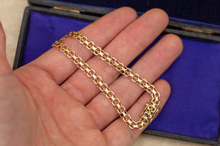 Vintage Swedish Gold 'X-Link' Bracelet 18K Gold Unusual Chain Link