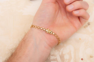 Vintage Swedish Gold 'X-Link' Bracelet 18K Gold Unusual Chain Link