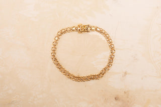 Vintage Swedish Gold 'X-Link' Bracelet 18K Gold Unusual Chain Link