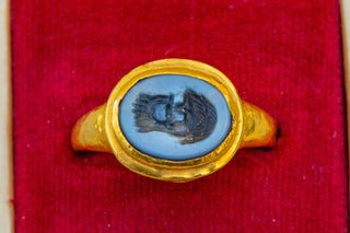 Ancient Roman Mask Intaglio Ring