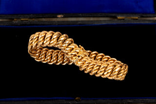 19th Century French Gold Bracelet Georgian Victorian Curb Link Chain Antique