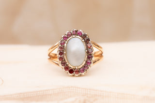 Georgian Blister Pearl Cluster Ring