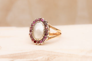 Georgian Blister Pearl Cluster Ring