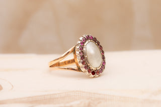 Georgian Blister Pearl Cluster Ring