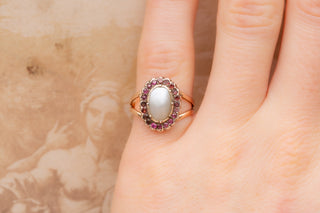 Georgian Blister Pearl Cluster Ring