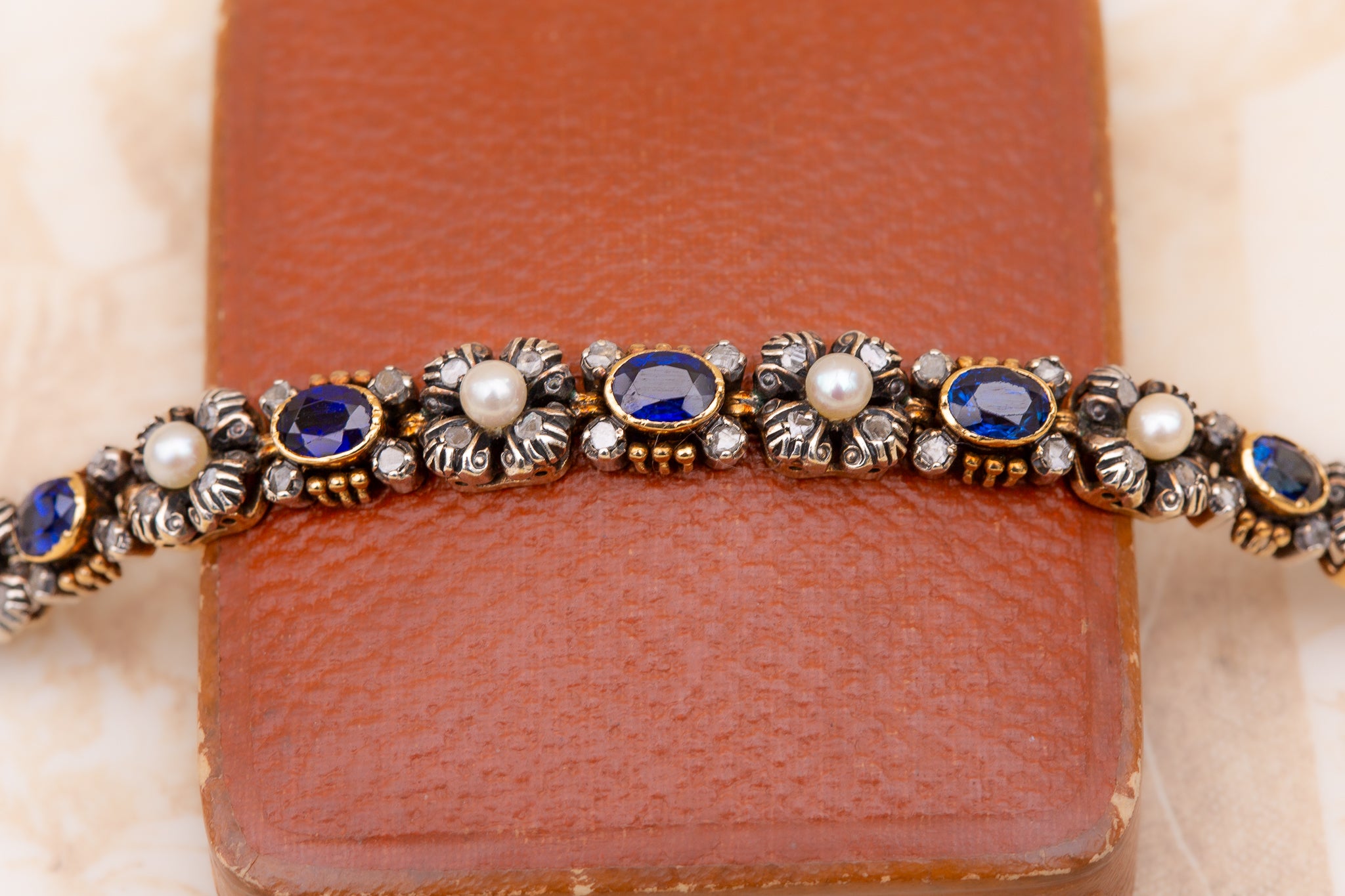 Vintage Sapphire and Pearl Bracelet – Ravensbury Antiques