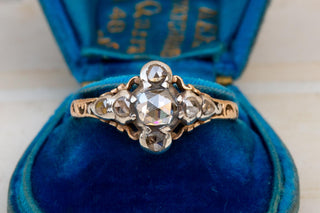 Georgian Diamond Cruciform Cluster Ring, c. 1790 Antique Gold Engagement Ring