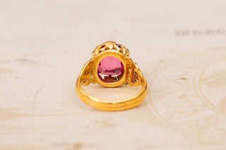 Antique Gold and Diamond Ring with Verneuil Ruby