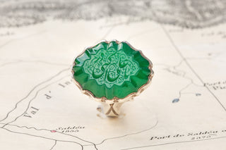 Vintage Islamic Agate Intaglio Ring