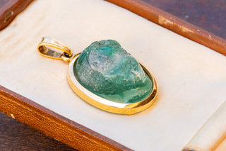 Antique Fluorite Cameo Pendant