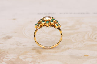 Late 17th-Century Spanish Emerald and Diamond Rosette Ring, c.1680