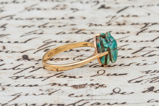 Antique Ring with Egyptian Faience Scarab