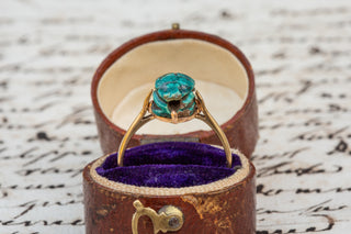 Antique Ring with Egyptian Faience Scarab