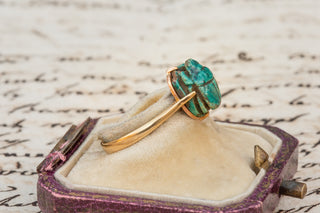 Antique Ring with Egyptian Faience Scarab