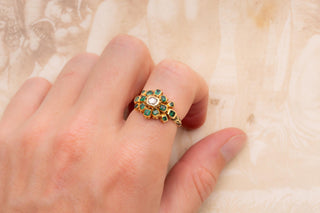 Late 17th-Century Spanish Emerald and Diamond Rosette Ring, c.1680